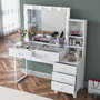Hanah Home Mesa de Maquillaje Blanca con 10 Focos